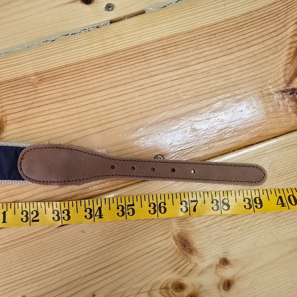 Preston Leather Belt Womens Size 34 Blue Empty Basket Gardening - Picture 9 of 10